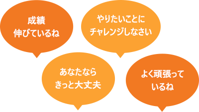 成績伸びているね やりたいことにチャレンジしなさい あなたならきっと大丈夫 よく頑張っているね