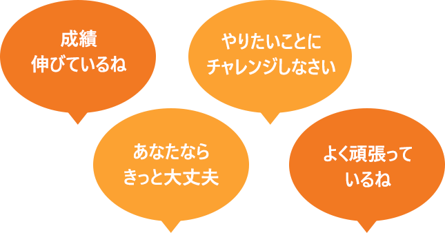 成績伸びているね やりたいことにチャレンジしなさい あなたならきっと大丈夫 よく頑張っているね