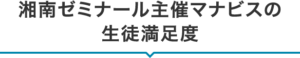 湘南ゼミナール主催マナビスの生徒満足度