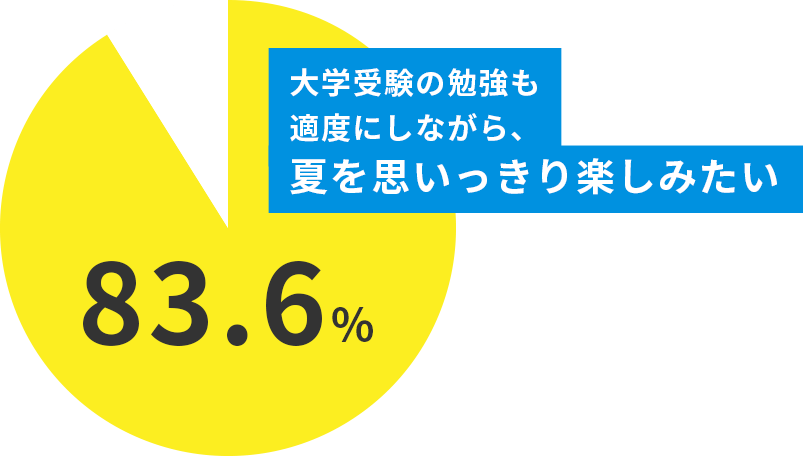 大学受験の勉強も適度にしながら、夏を思いっきり楽しみたい