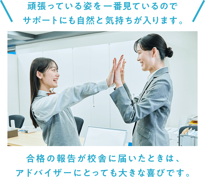 サポートにも自然と気持ちが入ります