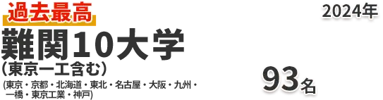 難関10大学（東京一工含む）